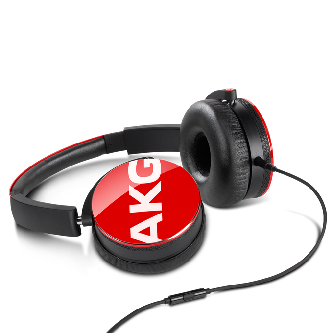 Y50 - Red - On-ear headphones with AKG-quality sound, smart styling, snug fit and detachable cable with in-line remote/mic - Detailshot 3 image number null